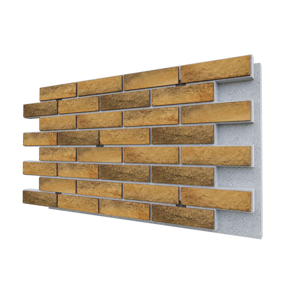 Негорючая термопанель ППС PRO Beryoza Ceramica Alarcon Персик 0,612 м², 1020x600 мм