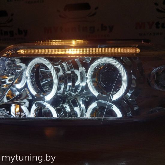 Передние фары angel eyes chrome для VW Passat B5 GP