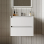 Тумба подвесная SANCOS Cento 590х450х500, c двумя ящиками оснащенными доводчиками,белый глянец, арт. CN60W
