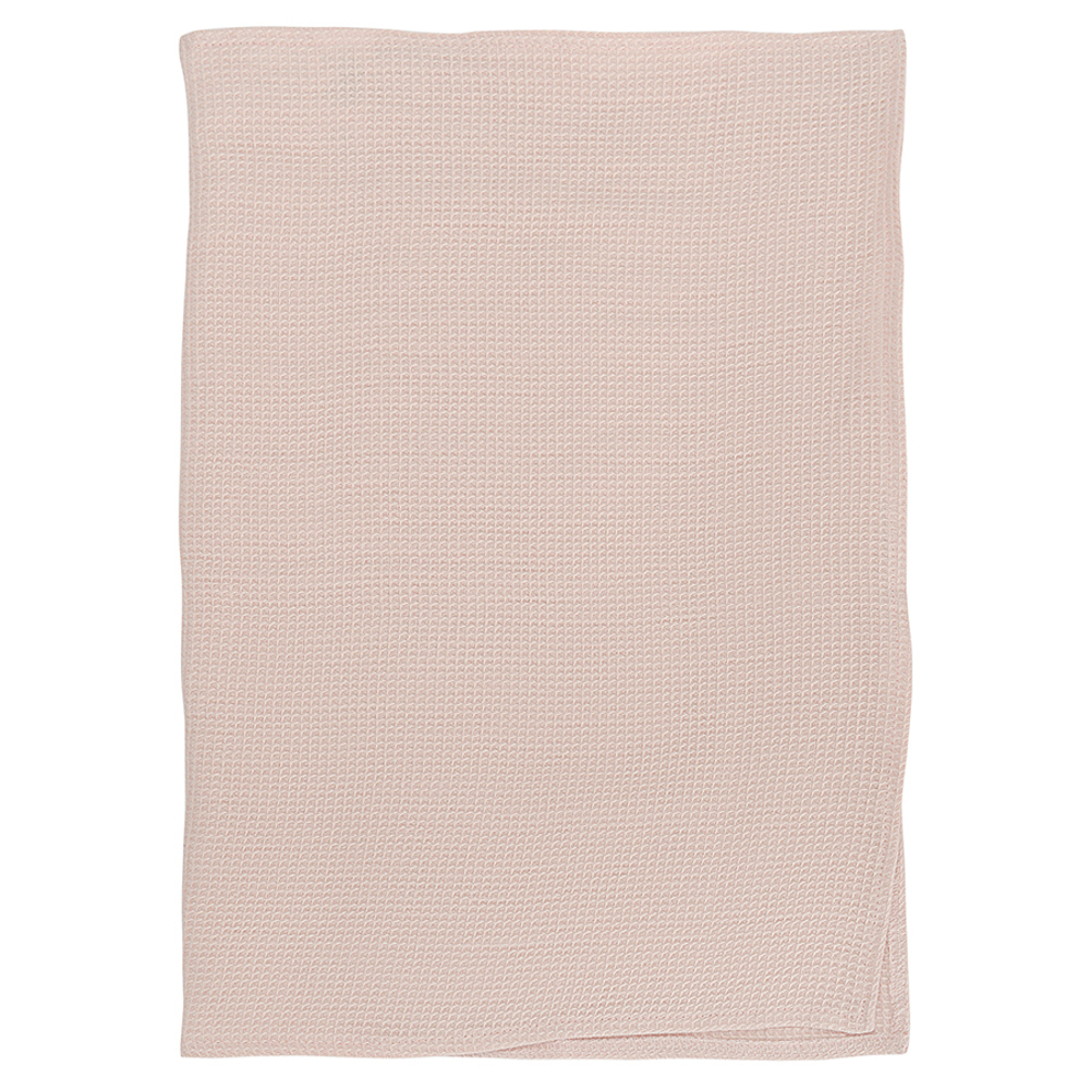 Набор из двух вафельных полотенец изо льна цвета пыльной розы из коллекции essential, 50х70 см
