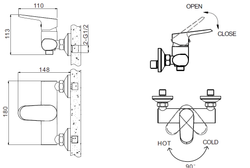 Смеситель для душа Bravat Pure