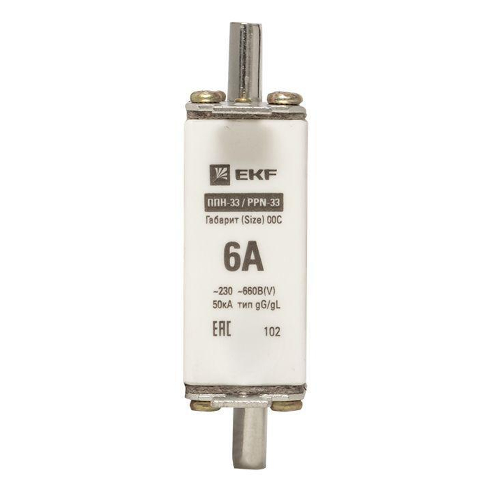 Вставка плавкая ППН-33 6А габарит 00C PROxima EKF fus-33/100/6