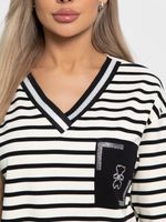 Блуза Элайза (бежево-черная) Б15131-18М LT Collection