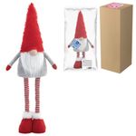 Украшение новогоднее интерьерное 70 см "Гном Ворчун", телескопические ножки, полиэстер, ЗОЛОТАЯ СКАЗКА, 592522