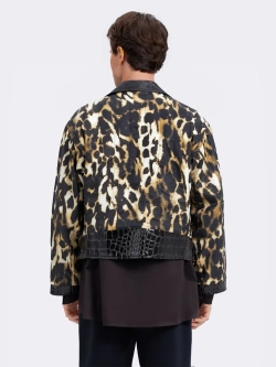 Косуха леопардовая из экокожи и нейлона Ola Ola OLA OLA