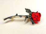 Брошка "Алая роза".