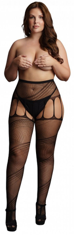 Стрип-панти Crotchless Cut-Out Pantyhose (Размер: XL-XXL-XXXL) (Цвет: черный)