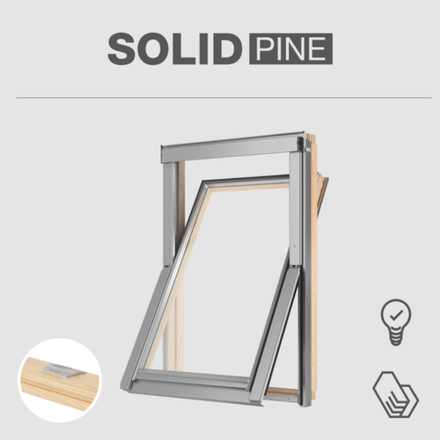 Мансардные окна ROOFLITE SOLID PINE