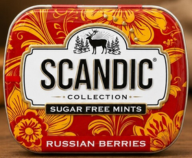 Конфеты SCANDIC без сахара со вкусом "Черника-Облепиха" 14 гр