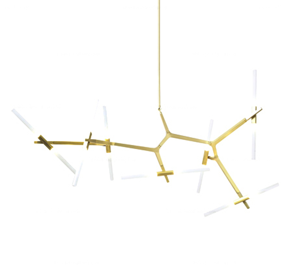 Ceiling design lamp  AGNES by Roll & Hill (14 lampshades,  Gold)