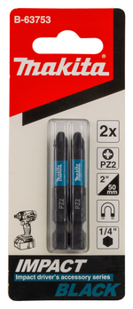 Насадка PZ2х50 мм Impact Black 2 шт Makita B-63753