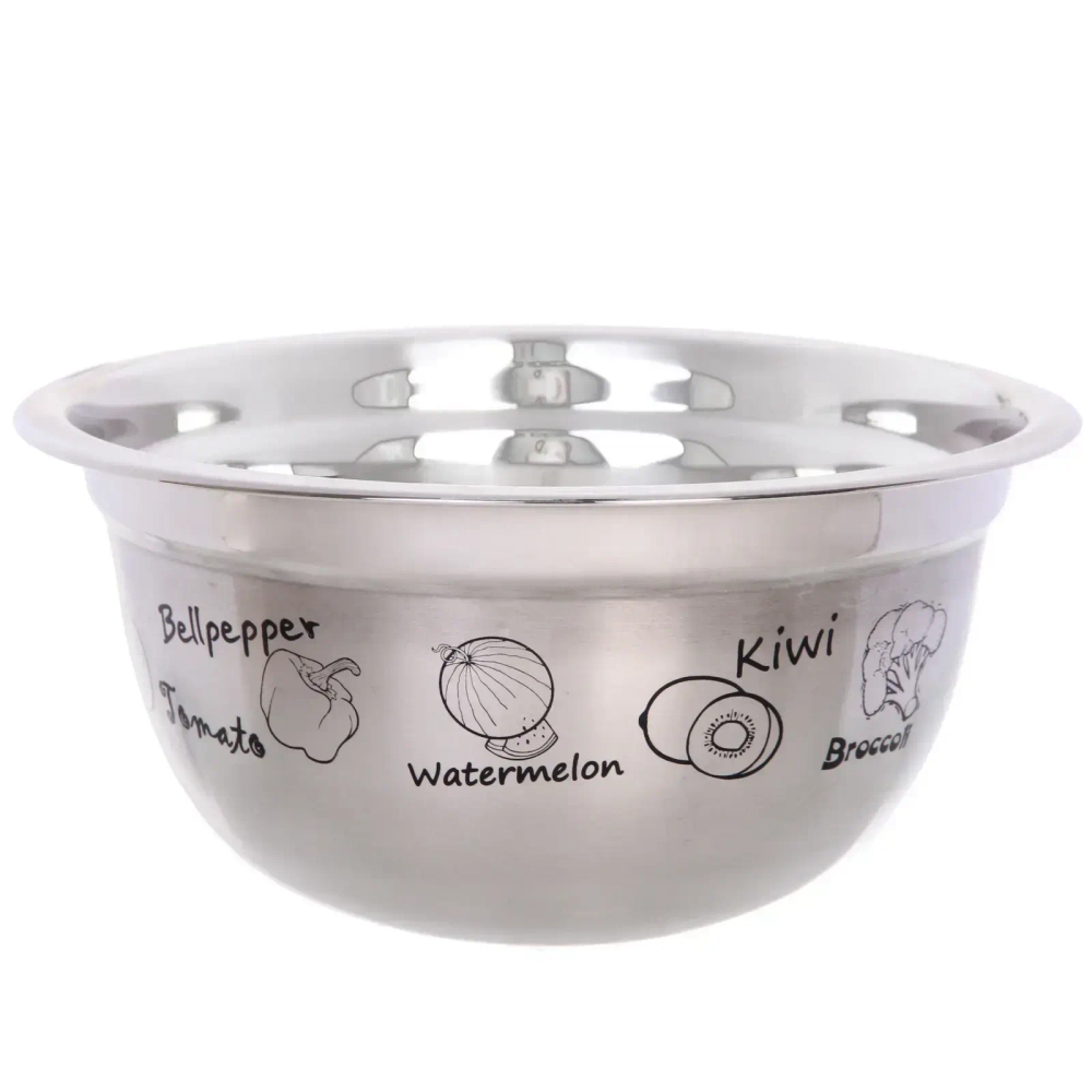 Миска из нержавеющей стали 2,6л 24*11,2см с рисунком