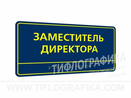 150х300 мм (Полистирол 3 мм) Тактильная табличка комплексная, Полноцвет