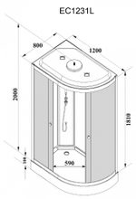 Душевая кабина PARLY EC1231L (120х80х210)