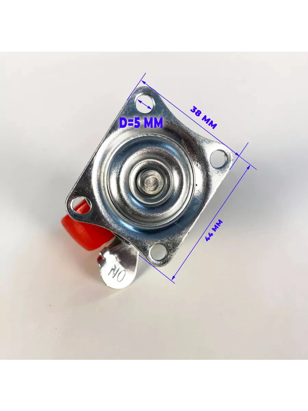Колесо мебельное с поворотным колесом и тормозом, 4 шт
