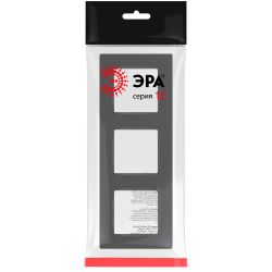 Рамка для розеток и выключателей ЭРА Серия 12 12-5203-12 на 3 поста, Классик, графит