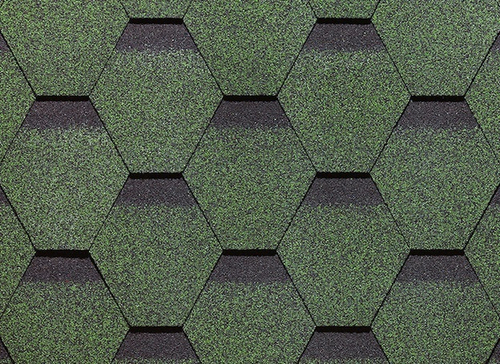 Гибкая черепица Simple Сота Зелёный