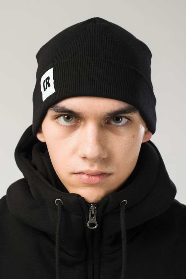 Шапка Двуслойная Fat Beanie Черная - фото 1
