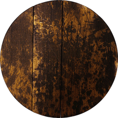 Доска для подачи круглая без ручки;дуб;D=450,H=40мм;черный