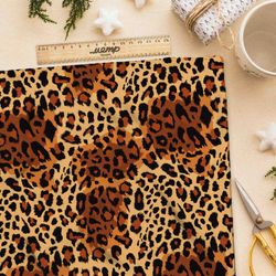 Ткань шелк Армани шкура леопарда