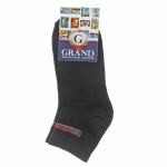 Носки женские спортивные GRAND LINE короткий паголенок, цвет черный р. 25