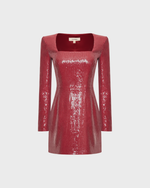 Платье мини с вырезом каре