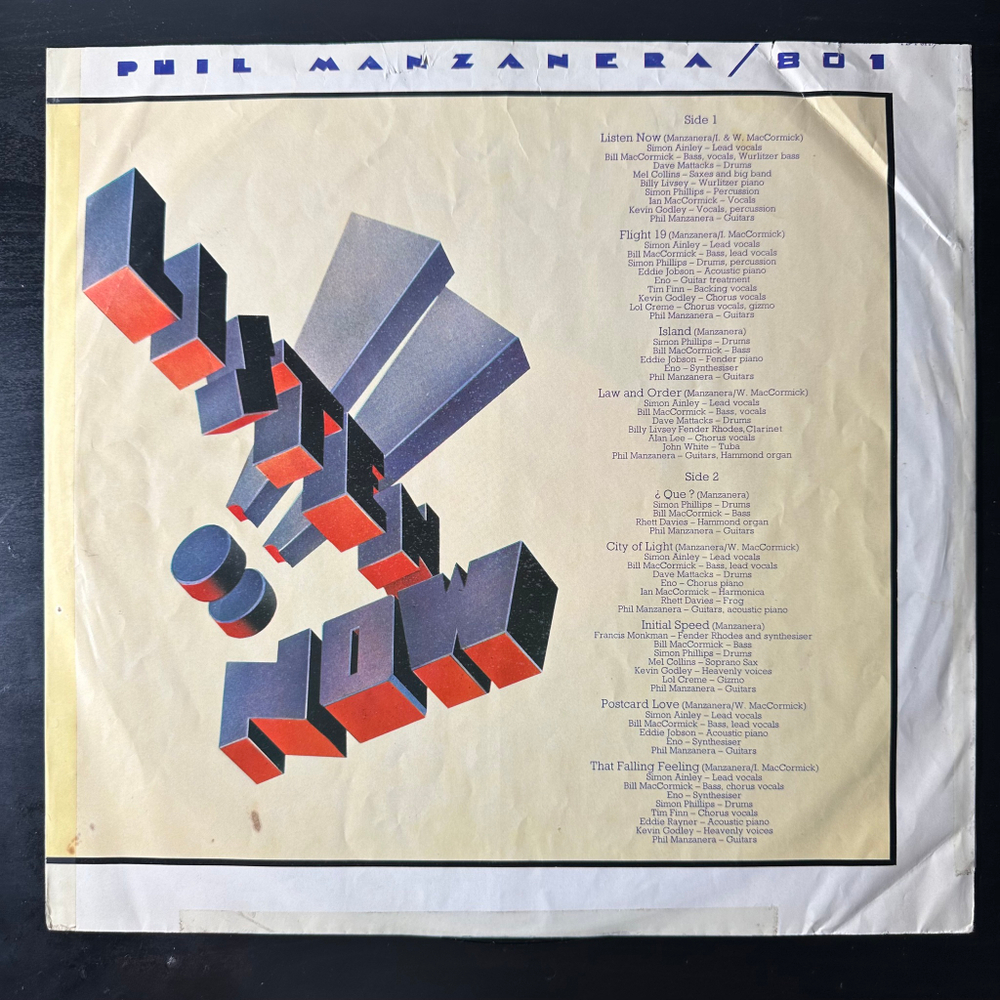 Phil Manzanera / 801 ‎– Listen Now (США 1977г.)
