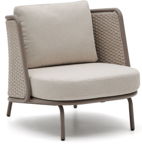 Уличное кресло Sedalis из алюминия и серо-коричневой веревки La Forma Испания 