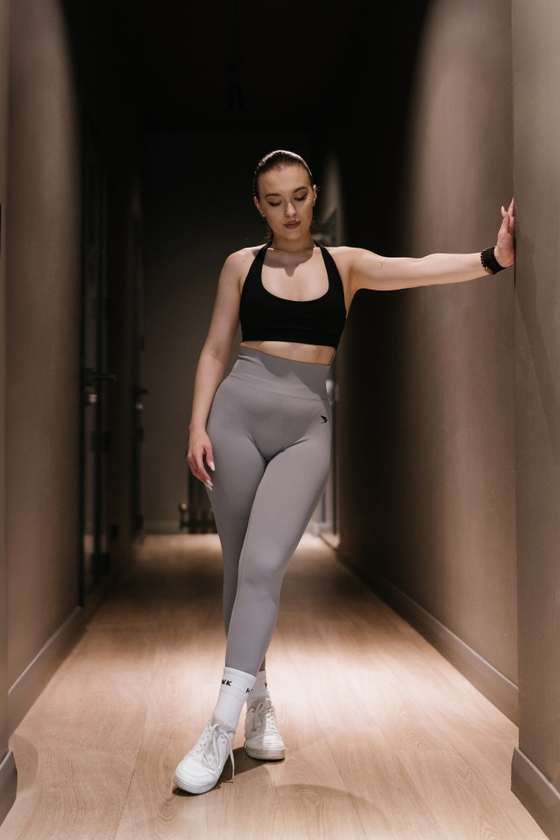 ЛЕГГИНСЫ PUSH-UP (серо-голубой)