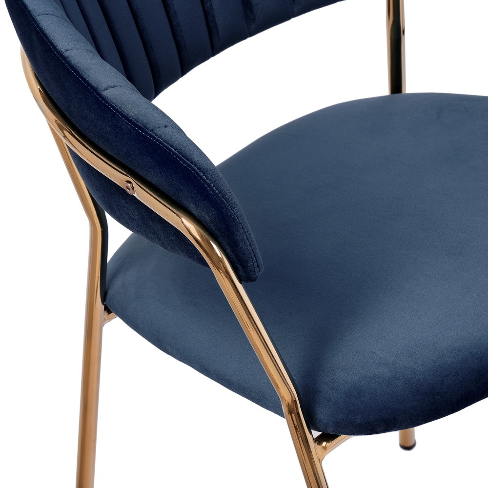 Комплект из 2-х стульев Turin синий, золотые ножки