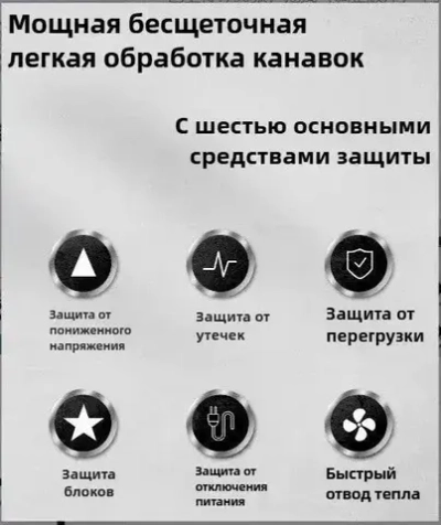 Бесщеточная Угловая Шлифовальная Машина, 125 Мм, 1550 Вт, 6-ступенчатый Редуктор 220 В, Для Резки Плитки И Камня