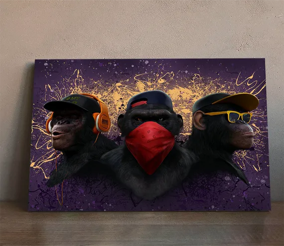 Постер "Три обезьяны дрим-арт"