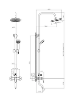 Душ. система DECOROOM DR21071