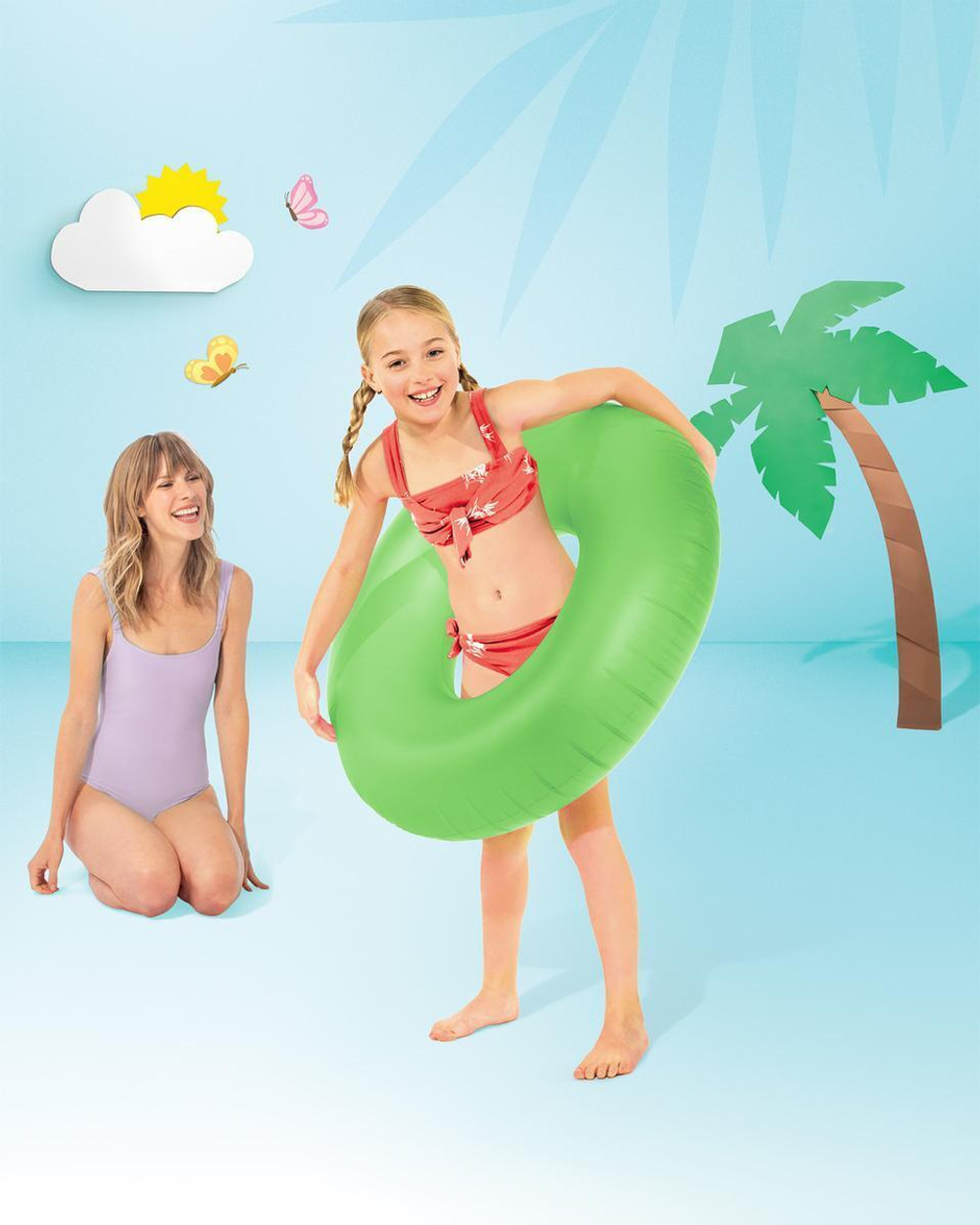 Круг для плавания "Неон" 91см от 9 лет микс 59262/589371 (Intex)