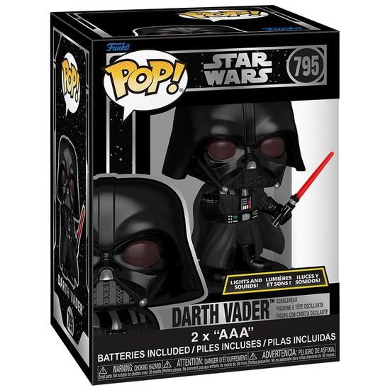 Фигурка Funko POP! Bobble Star Wars Darth Vader (Lights & Sounds) (795) 86454 / Фигурка Фанко ПОП! по мотивам вселенной "Звездные войны", Дарт Вейдер
