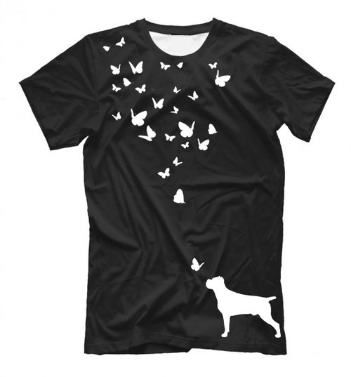 Футболка "Кане Корсо и бабочки"