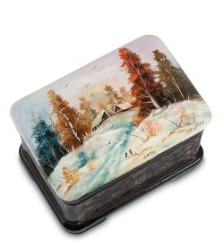 Народные промыслы ШК-25/10 Шкатулка «Зима» Шор. Е.