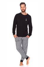 Оригинальная пижама с карточным принтом (Размер: XXL) (Цвет: черный с белым)