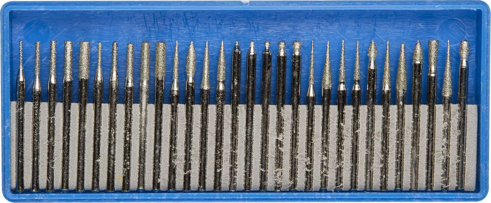 ЗУБР 30 шт., хвостовик d3 мм, Р 150-180, Набор мини-насадок, Профессионал (33383-H30)