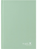 Ежедневник А5 128л. недатир. Пастельный зелёный, 7БЦ, софт-тач однотонный (Проф-Пресс)