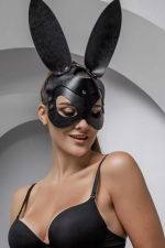 Маска Зайка кожа черный