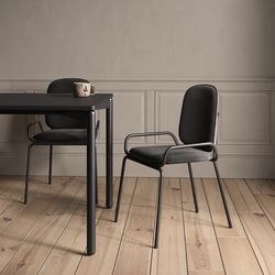 Стул Ror, Double Frame, велюр, черный /черный