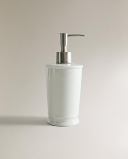 ZARA HOME КЕРАМИЧЕСКИЙ ДОЗАТОР ДЛЯ МЫЛА, ЭКРЮ