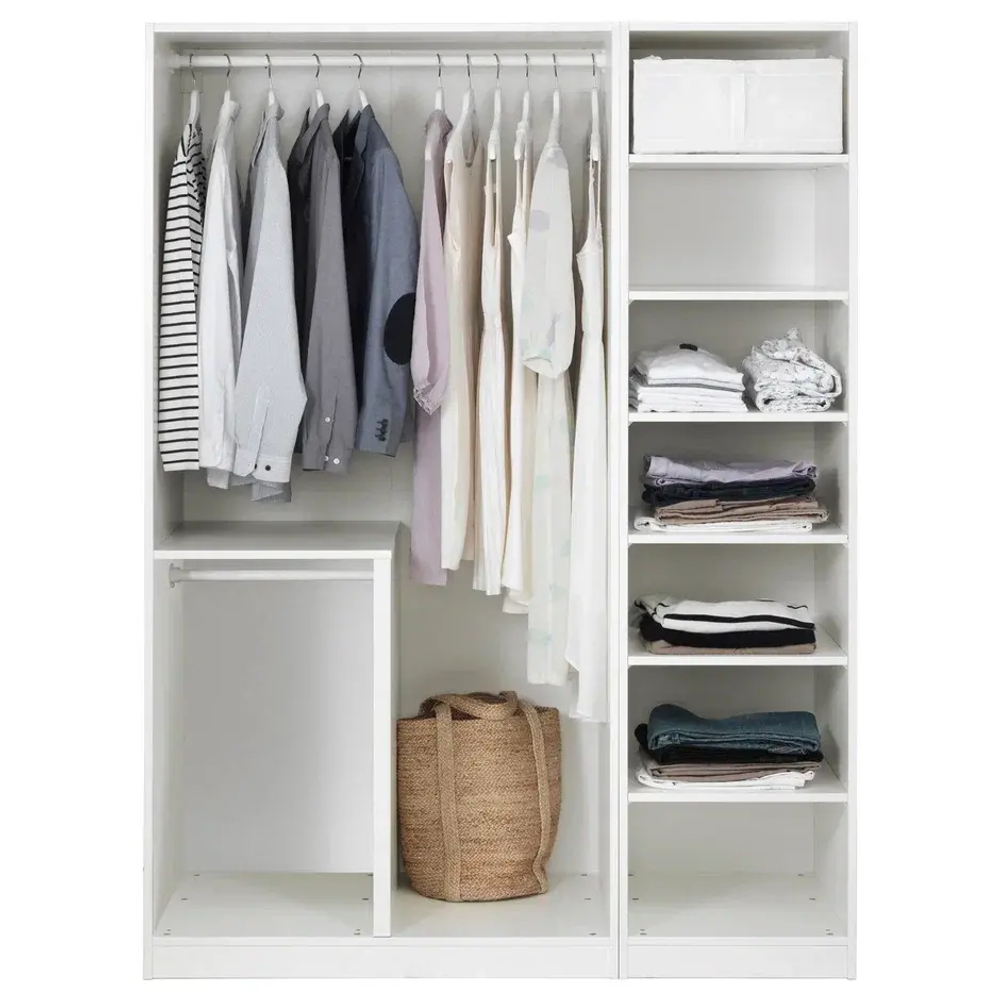 Распашной шкаф PAX VIKANES IKEA трехсекционный (белый)  170*45*260