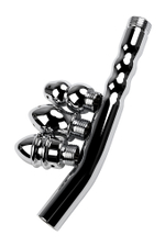 Анальный душ с тремя насадками серебряный 18 см