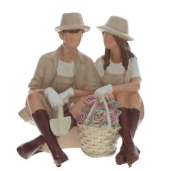 GAEM Фигурка декоративная "Влюбленная пара", L13 W12 H13 см