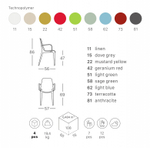 Кресло пластиковое Scab Design Ginevra, голубой