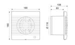 Накладной вентилятор Soler&Palau Decor 200C SILVER