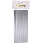 Трубочка для коктейля «Волшебство» 19,5 см d-6 мм (набор 25 шт), Серебро