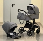 Детская коляска Luxmom 777 2в1 серая